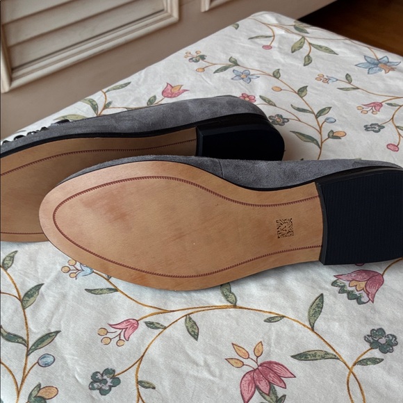 Nine West Gray Suede Studded Loafers - Picture 3 of 3